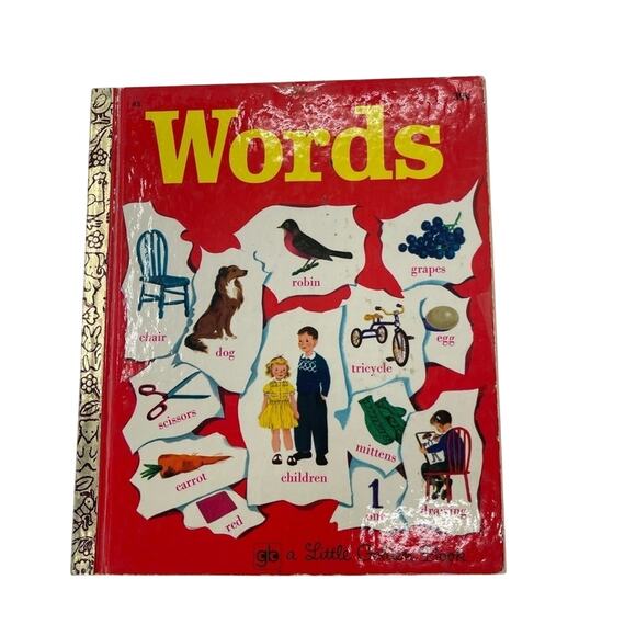 Vintage Little Golden Books Lot 4 Educational Learning Picture Dictionary Books - Picture 2 of 15